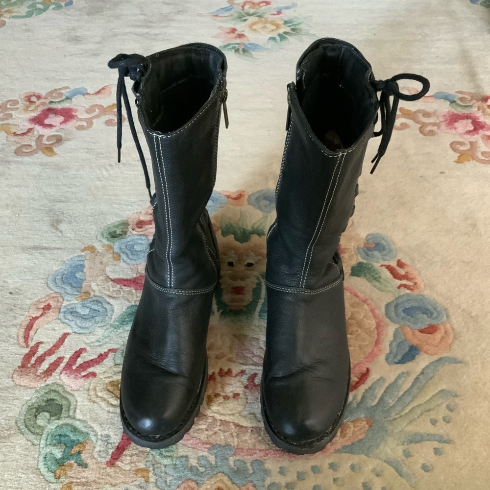 Harley Davidson Melia Motorcycle Biker Boots 85054 Side Lace Womens Sz 8.5